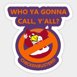 Chickenbusters! Purple Sticker